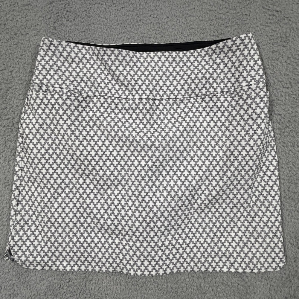 SC & Co Skort size XL White Black Geometric Pickleball sporty golf stretch
